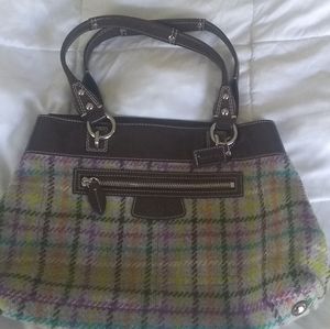 Coach Plaid Penelope Wool Tattersall Handbag